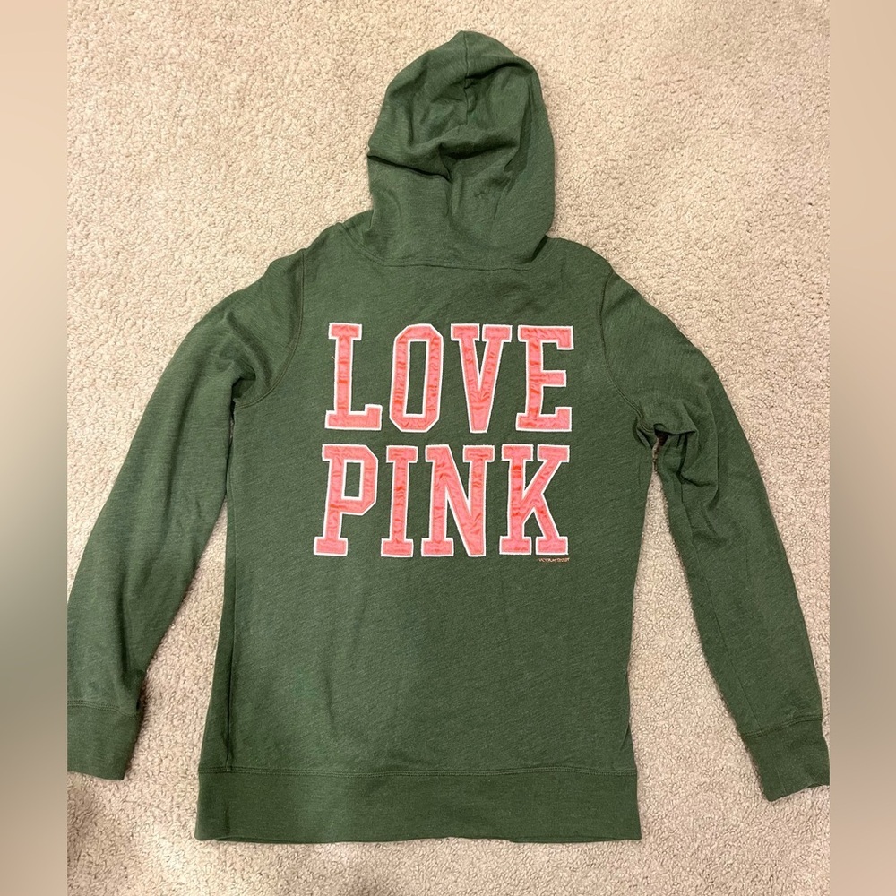Vintage Victoria’s Secret PINK Embroidered Zip-up Hoodie M